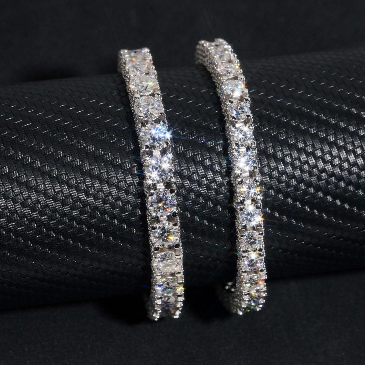 5MM Fully Flooded 925 Silver Tennis Chains Moissanite
