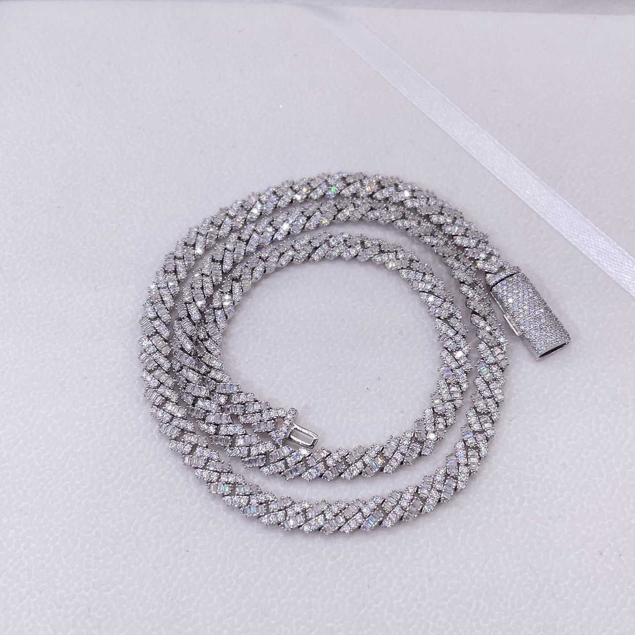 6MM MOISSANITE ROUND/BAGUETTE CUBAN - TheShopIceStore.com