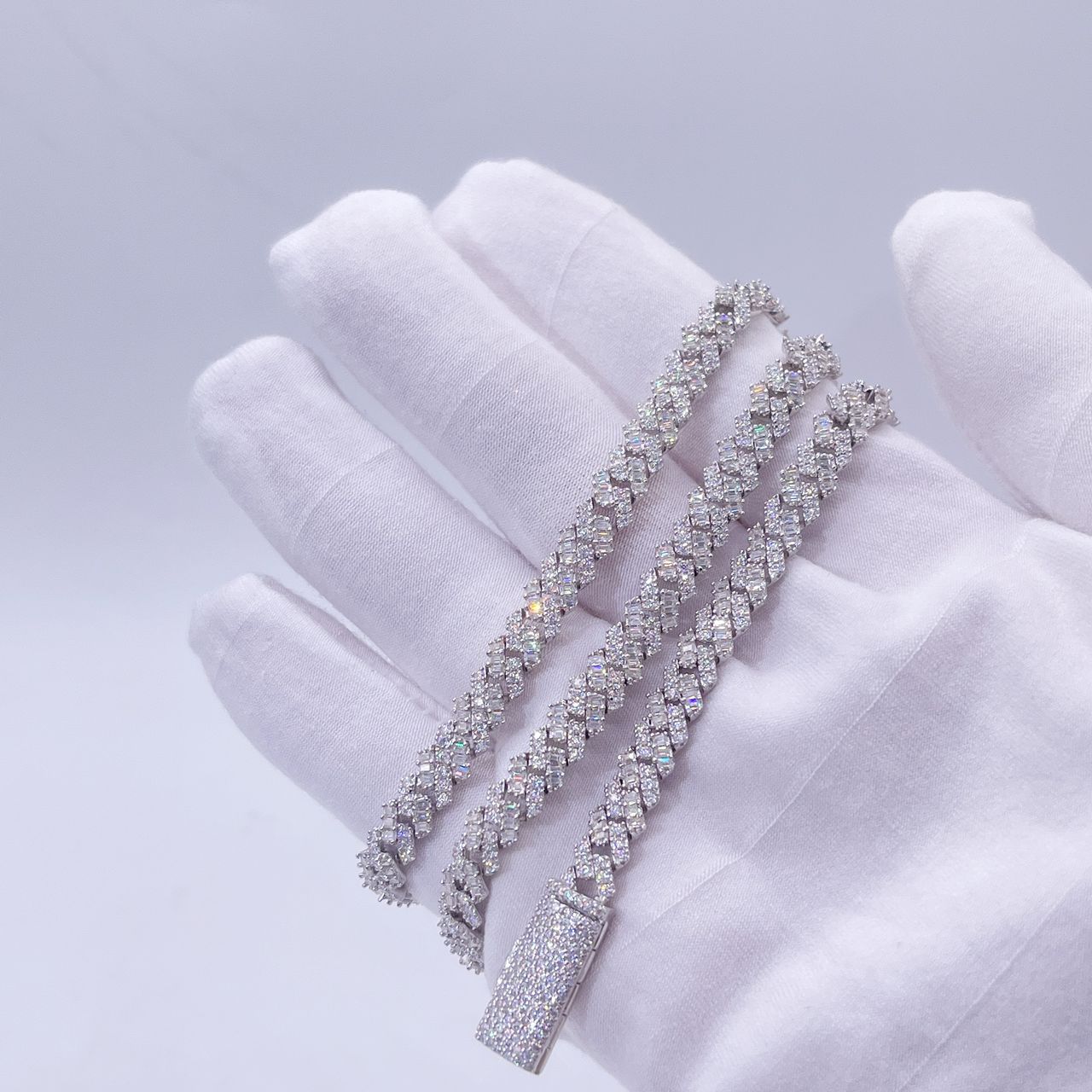 6MM MOISSANITE ROUND/BAGUETTE CUBAN - TheShopIceStore.com