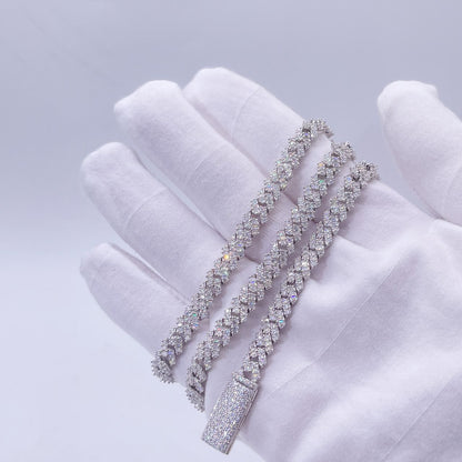 6MM MOISSANITE ROUND/BAGUETTE CUBAN - TheShopIceStore.com
